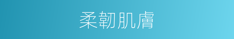 柔韌肌膚的同義詞