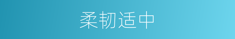 柔韧适中的同义词