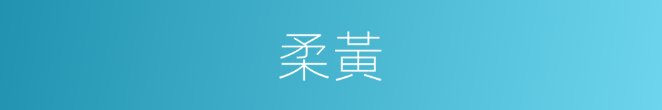 柔黃的意思