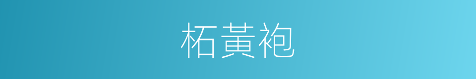 柘黃袍的意思