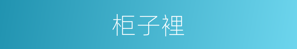 柜子裡的同义词
