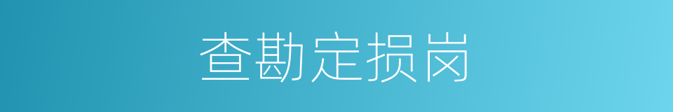 查勘定损岗的同义词