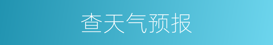 查天气预报的同义词