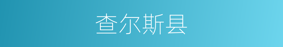 查尔斯县的同义词