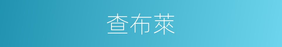 查布萊的同義詞