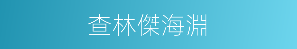查林傑海淵的同義詞