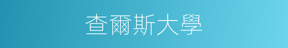 查爾斯大學的同義詞