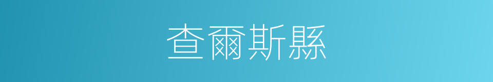 查爾斯縣的同義詞
