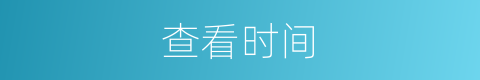 查看时间的同义词