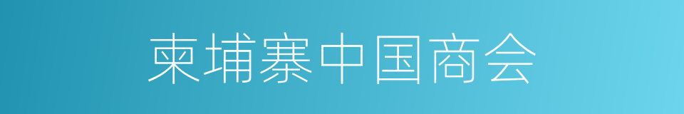 柬埔寨中国商会的同义词