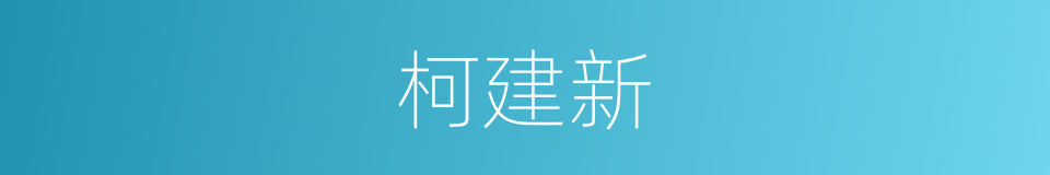 柯建新的同义词