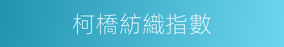 柯橋紡織指數的同義詞
