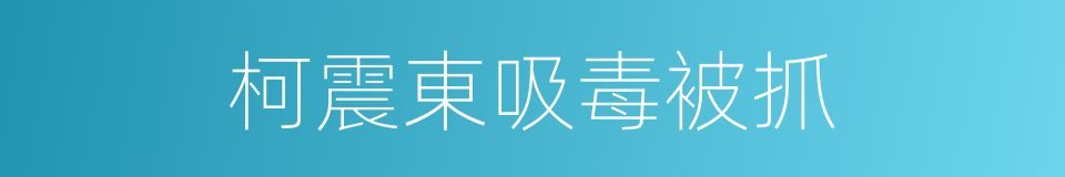 柯震東吸毒被抓的同義詞