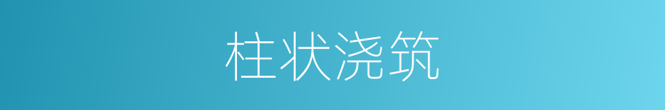 柱状浇筑的同义词