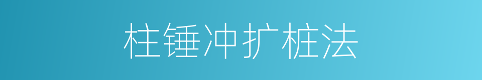 柱锤冲扩桩法的同义词