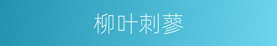 柳叶刺蓼的同义词