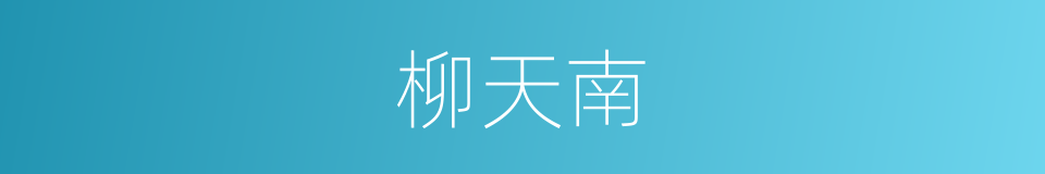 柳天南的同义词