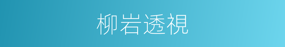 柳岩透視的同義詞