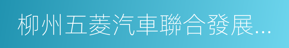 柳州五菱汽車聯合發展有限公司的同義詞