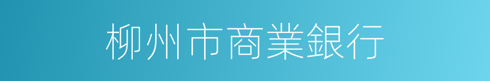 柳州市商業銀行的同義詞