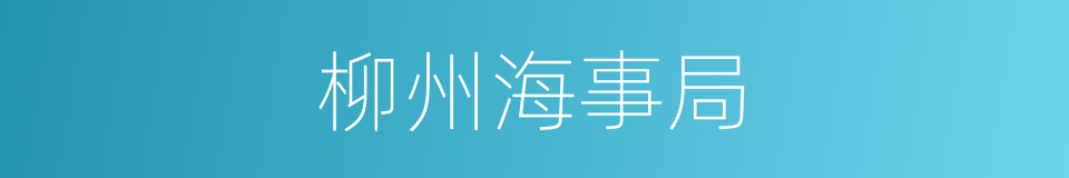 柳州海事局的同义词