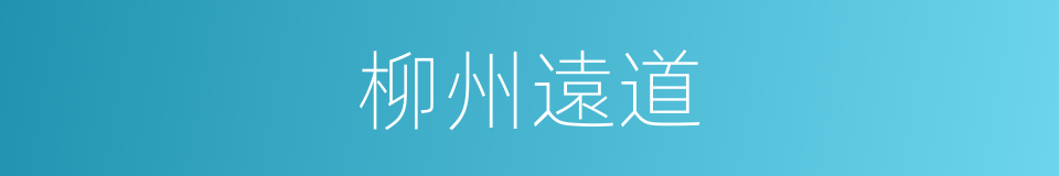 柳州遠道的同義詞