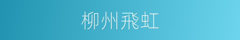 柳州飛虹的同義詞