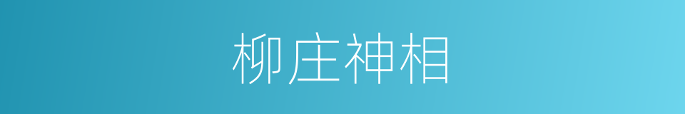 柳庄神相的同义词