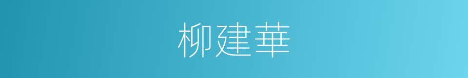 柳建華的同義詞