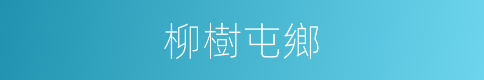 柳樹屯鄉的同義詞
