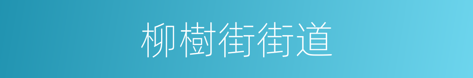 柳樹街街道的同義詞