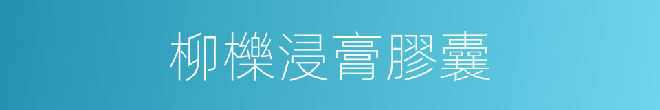 柳櫟浸膏膠囊的同義詞