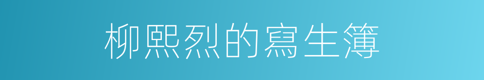 柳熙烈的寫生簿的同義詞