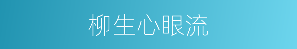 柳生心眼流的同义词