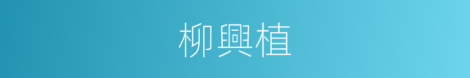 柳興植的同義詞