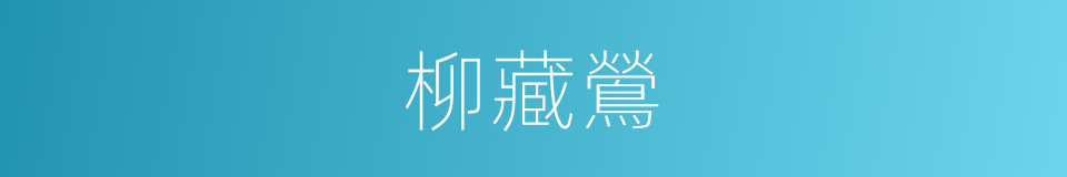 柳藏鶯的同義詞