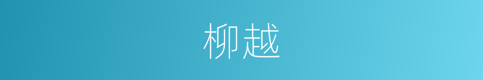 柳越的同义词