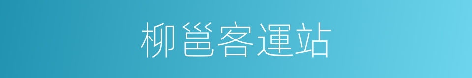 柳邕客運站的同義詞