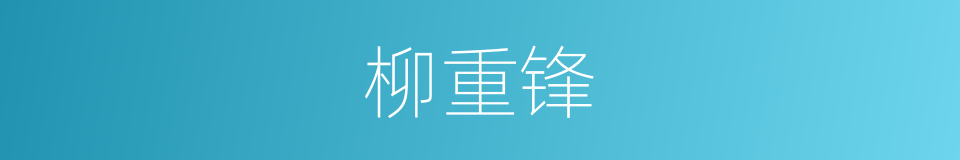 柳重锋的同义词
