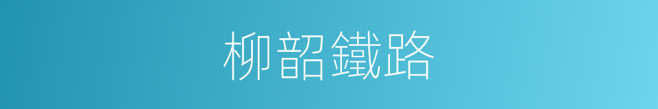 柳韶鐵路的同義詞
