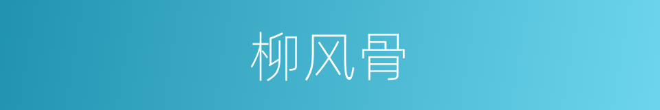 柳风骨的同义词