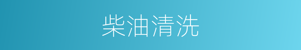 柴油清洗的同义词