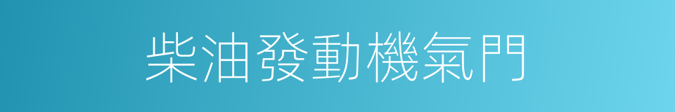 柴油發動機氣門的同義詞