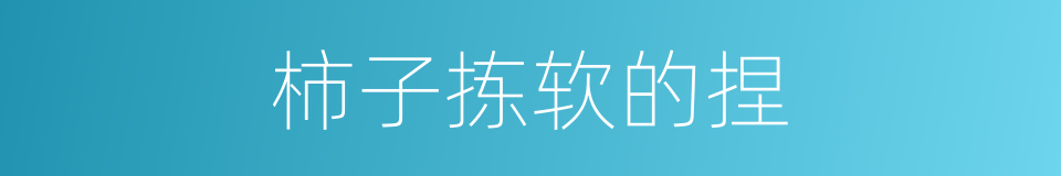 柿子拣软的捏的同义词