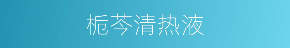 栀芩清热液的同义词