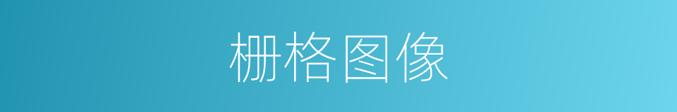 栅格图像的意思