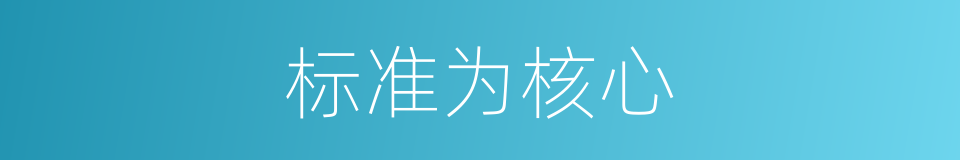 标准为核心的同义词