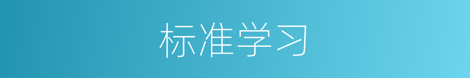 标准学习的同义词