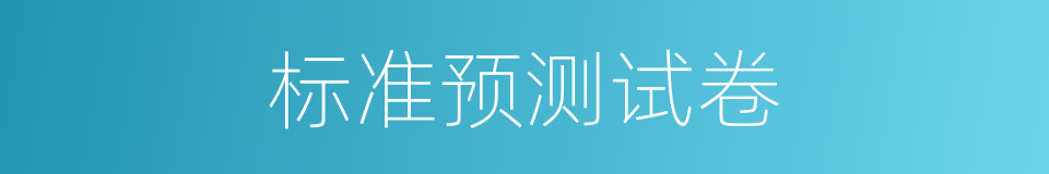 标准预测试卷的同义词