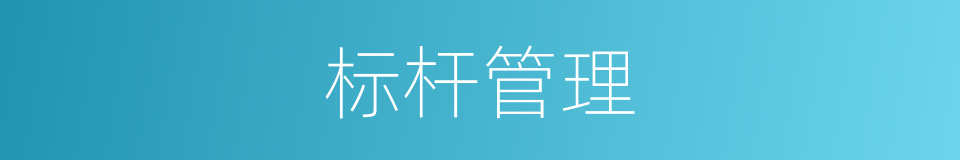 标杆管理的同义词